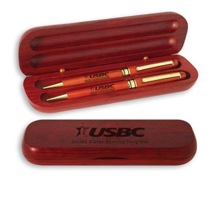 Picture of Wooden Pen/Pencil Set (State And Local Logo)